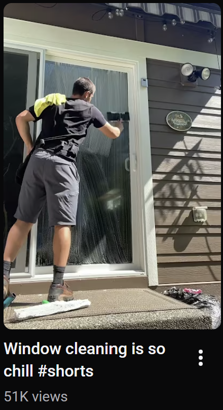 Window cleaning social post with 51 thousand views